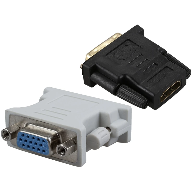 Адаптер DVI Мужской 24 Plus 5 DVI-I к VGA Female & Gold Tone DVI-D Dual Link + 1 Male HDMI o Video Adapter | Электроника