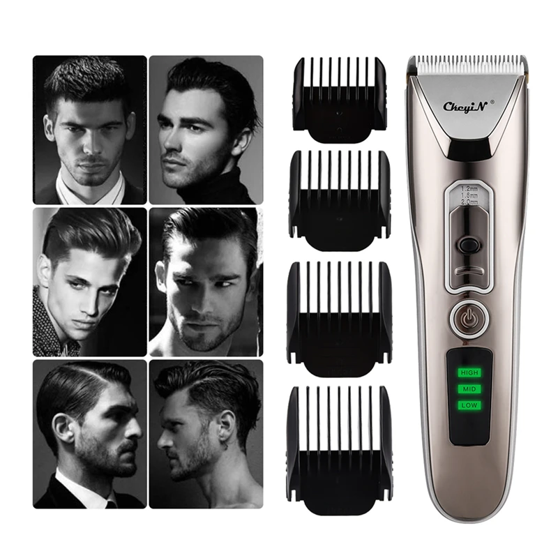 Электрическая машинка для стрижки волос, профессиональный триммер с лезвиями из титанового сплава и керамики, для детей и мужчин, устройств... 
Электрическая машинка для стрижки волос, профессиональный триммер с лезвиями из титанового сплава и керамики, для детей и мужчин, устройств...