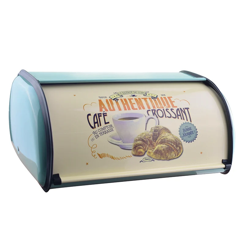 Metal Bread Box Bin Kitchen Storage Containers Home Kitchen with Roll Top Lid DFK889
Metal Bread Box Bin Kitchen Storage Containers Home Kitchen with Roll Top Lid DFK889