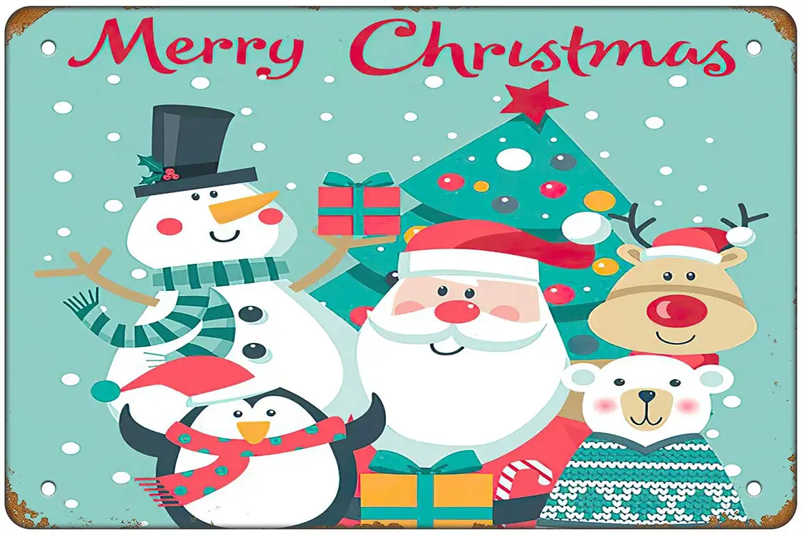Retro Tin Sign Merry Christmas from Our Big Smile Team Vintage Metal Sign for Wall Poster for Home Kitchen Bar Coffee
Retro Tin Sign Merry Christmas from Our Big Smile Team Vintage Metal Sign for Wall Poster for Home Kitchen Bar Coffee