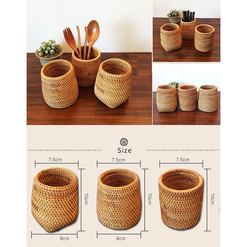 Rattan Chopsticks Tube Shovel Spoons Knives Forks Bucket Multifunction Kitchen Tableware Storage Box Home Desktop Pen Holder
Rattan Chopsticks Tube Shovel Spoons Knives Forks Bucket Multifunction Kitchen Tableware Storage Box Home Desktop Pen Holder