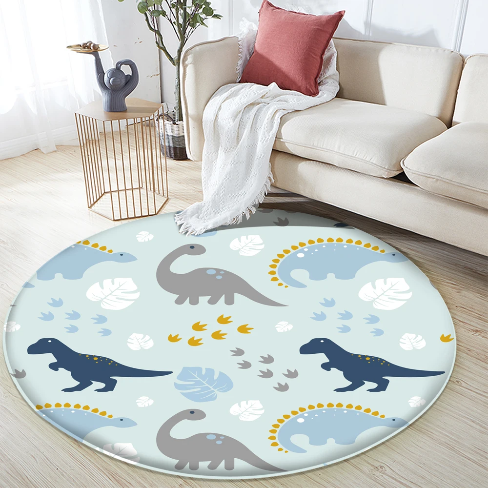 Cute Blue Dinosaur Fashion Pattern Children Comfortable Round Carpet Non-Slip Children Flannel Carpet Baby Carpet Baby Play Mat
Cute Blue Dinosaur Fashion Pattern Children Comfortable Round Carpet Non-Slip Children Flannel Carpet Baby Carpet Baby Play Mat
