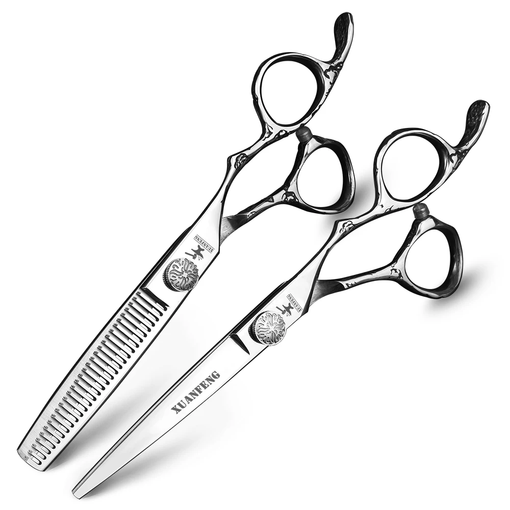 Professional hairdressing scissors japanese design 6 inch hairdressing scissors Black and white hairdresser hair clippers set
Professional hairdressing scissors japanese design 6 inch hairdressing scissors Black and white hairdresser hair clippers set