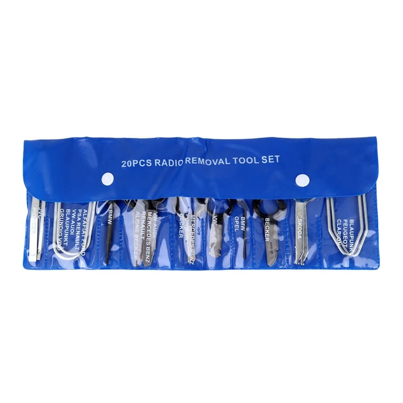 20 Pcs Professional Car Audio Stereo CD Player Radio Removal Keys Tool Kit for Mercedes BMW, for Ford Skoda
20 Pcs Professional Car Audio Stereo CD Player Radio Removal Keys Tool Kit for Mercedes BMW, for Ford Skoda