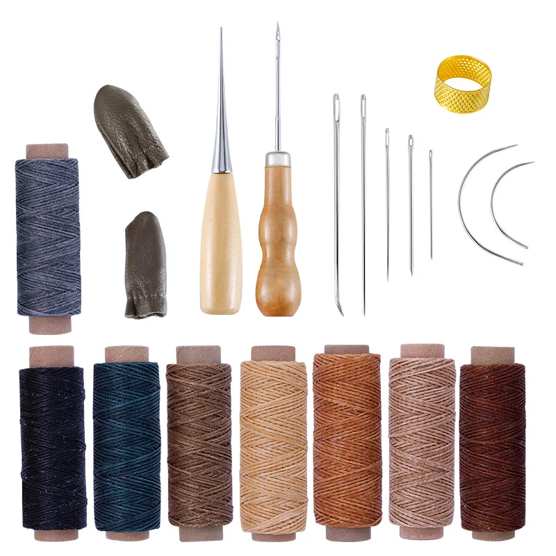 20PCS Leather Craft Tools with Hand Sewing Needles Drilling Awl Waxed Thread and Thimble for Leather Upholstery C Needles
20PCS Leather Craft Tools with Hand Sewing Needles Drilling Awl Waxed Thread and Thimble for Leather Upholstery C Needles