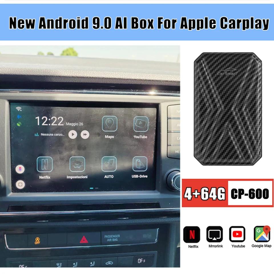 Android 9.0 Netflix Video Multimedia CarPlay AI Box for VW T-ROC Cross Crafter Amarok Teramont Sharan Beetle Caravelle Touareg
Android 9.0 Netflix Video Multimedia CarPlay AI Box for VW T-ROC Cross Crafter Amarok Teramont Sharan Beetle Caravelle Touareg