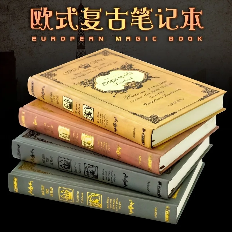 European Style Creative Retro Magic Book Notebook A5 Thick Hard Surface Diary Hardcover Student Notepad Korean Stationery
European Style Creative Retro Magic Book Notebook A5 Thick Hard Surface Diary Hardcover Student Notepad Korean Stationery