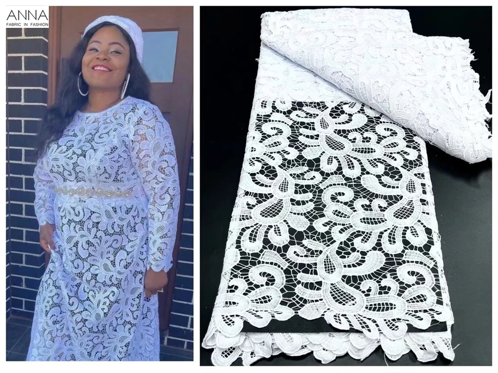 White Nigerian African Lace Fabric 2021 High Quality Lace 100% Cotton Lace Guipure Cord Lace Fabric For Wedding Party Dress New
White Nigerian African Lace Fabric 2021 High Quality Lace 100% Cotton Lace Guipure Cord Lace Fabric For Wedding Party Dress New
