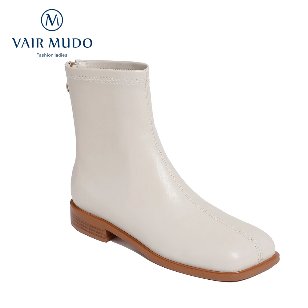 VAIR MUDO Women Ankle Boots Shoes Elegant Black White Thick Bottom Autumn Winter Shoes Women Genuine Leather Square ToeWM-X271-C
VAIR MUDO Women Ankle Boots Shoes Elegant Black White Thick Bottom Autumn Winter Shoes Women Genuine Leather Square ToeWM-X271-C