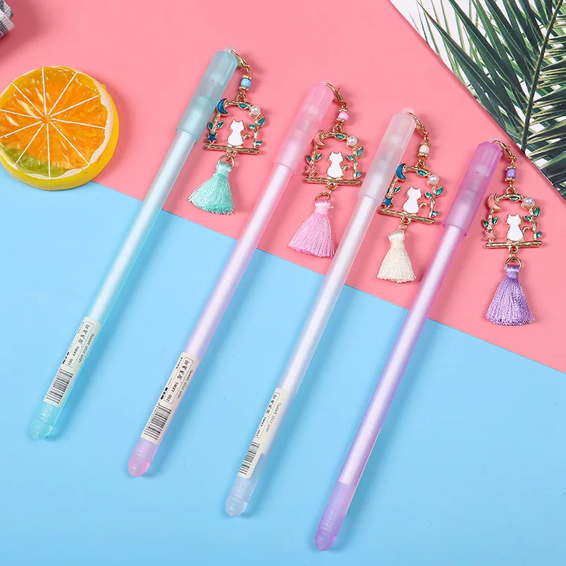 36 pcs/lot Creative Cat Pendant Gel Pen Cute 0.5mm black ink Neutral Pen School writing Supplies Promotional Gift
36 pcs/lot Creative Cat Pendant Gel Pen Cute 0.5mm black ink Neutral Pen School writing Supplies Promotional Gift