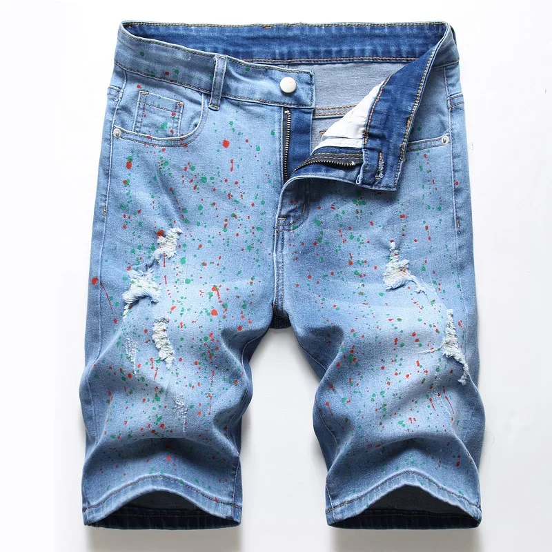 Hot Summer New Fashion Men's Denim Shorts Jeans Casual Slim Fit High Quality Men Ripped Stretchy Jeans Male Brand Clothes
Hot Summer New Fashion Men's Denim Shorts Jeans Casual Slim Fit High Quality Men Ripped Stretchy Jeans Male Brand Clothes