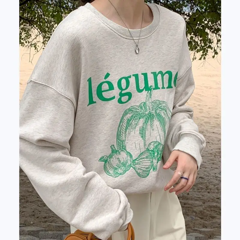 Hoodie Pullover Oversized Long Sleeve Sweatshirt Pumpkin Green-gray Female Spring Autumn Loose Korean Grunge Thick O-neck Hoody
Hoodie Pullover Oversized Long Sleeve Sweatshirt Pumpkin Green-gray Female Spring Autumn Loose Korean Grunge Thick O-neck Hoody