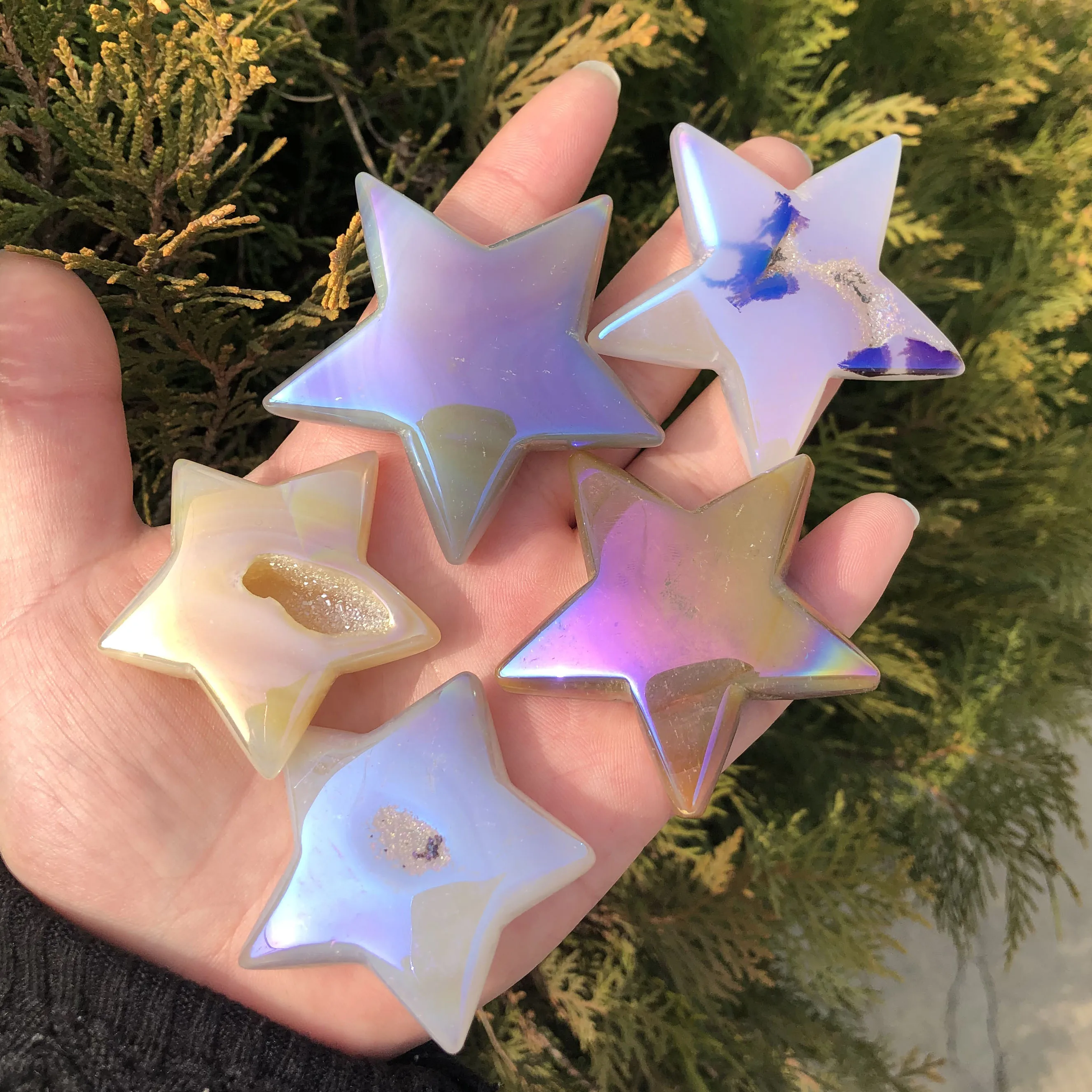 1pcs Natural Aura Geode Agate Star Electroplating Twinkle Crystals Star Healing Stone Stars For Girl Gift
1pcs Natural Aura Geode Agate Star Electroplating Twinkle Crystals Star Healing Stone Stars For Girl Gift