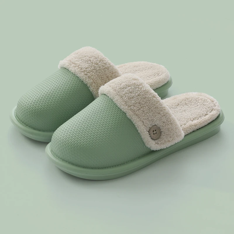 Winter Slippers Lovers Removable Warm Plush Indoor Women Men Kitchen Working Shoes Anti-Slip Soft EVA Waterproof Home Slipper De
Winter Slippers Lovers Removable Warm Plush Indoor Women Men Kitchen Working Shoes Anti-Slip Soft EVA Waterproof Home Slipper De