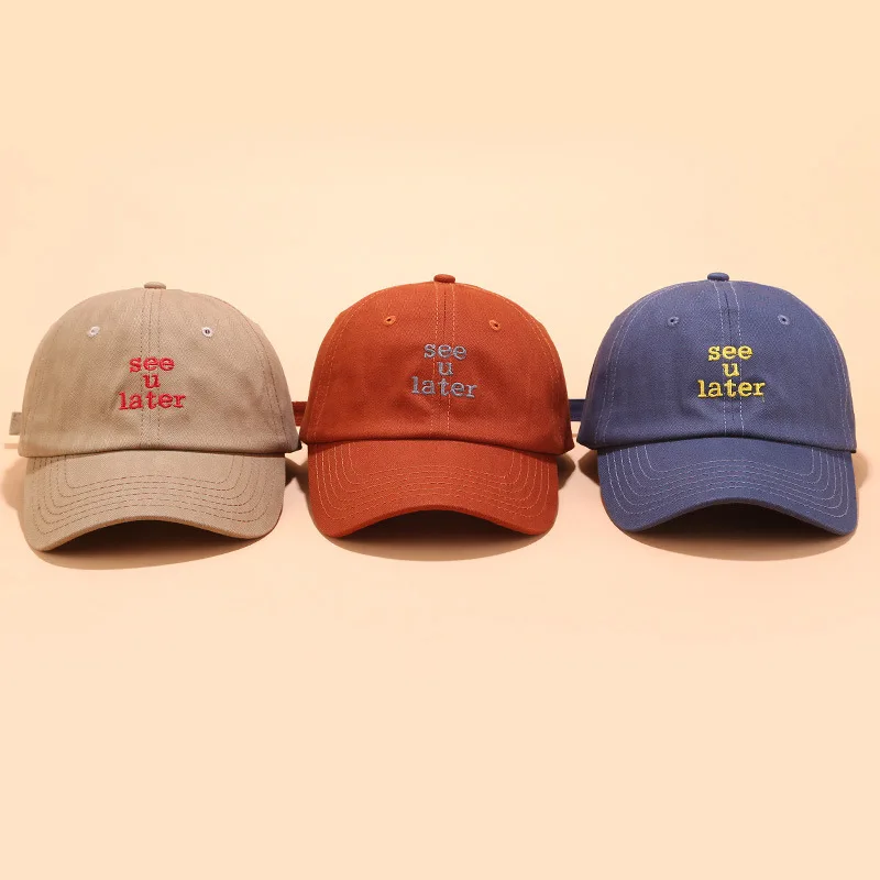New See U Letter Embroidery Baseball Cap for Women Unisex Summer Sun Protection Hat Wild Adjustable Cap Literary Trucker Cap
New See U Letter Embroidery Baseball Cap for Women Unisex Summer Sun Protection Hat Wild Adjustable Cap Literary Trucker Cap