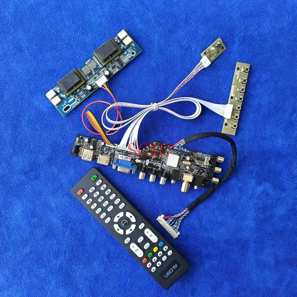 

4-CCFL DVB цифровой 1920*1080 LVDS 30 Pin совместимому с HDMI USB AV VGA комплект подходит HM215WU1/LM215WF1/LM215WF2/LM215WF3 плата контроллера
