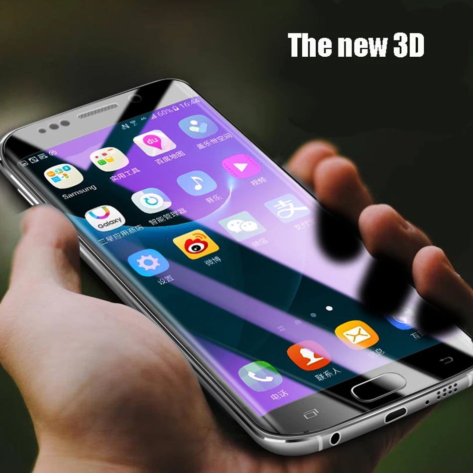 3D полное покрытие закаленное стекло для Samsung Galaxy S7 edge Защитная пленка экрана S6 Edge
