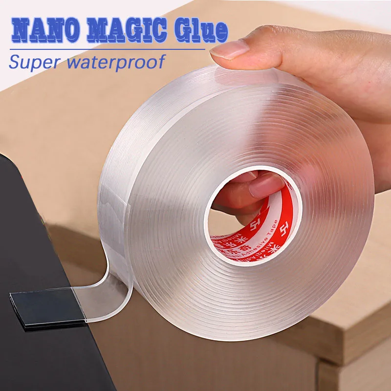 1/2/3/5M Double Sided Tape Nano Tape Reusable Waterproof Wall Sticker Non-marking And Washable Self adhesive Transparent Tapes
1/2/3/5M Double Sided Tape Nano Tape Reusable Waterproof Wall Sticker Non-marking And Washable Self adhesive Transparent Tapes