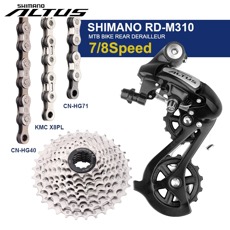 SHIMANO RD-M310 передача заднего 8 V HG40 HG71 комплект SUNSHINE-SZ цепной передачи маховик 8 скоростей 11-32T
SHIMANO RD-M310 передача заднего 8 V HG40 HG71 комплект SUNSHINE-SZ цепной передачи маховик 8 скоростей 11-32T