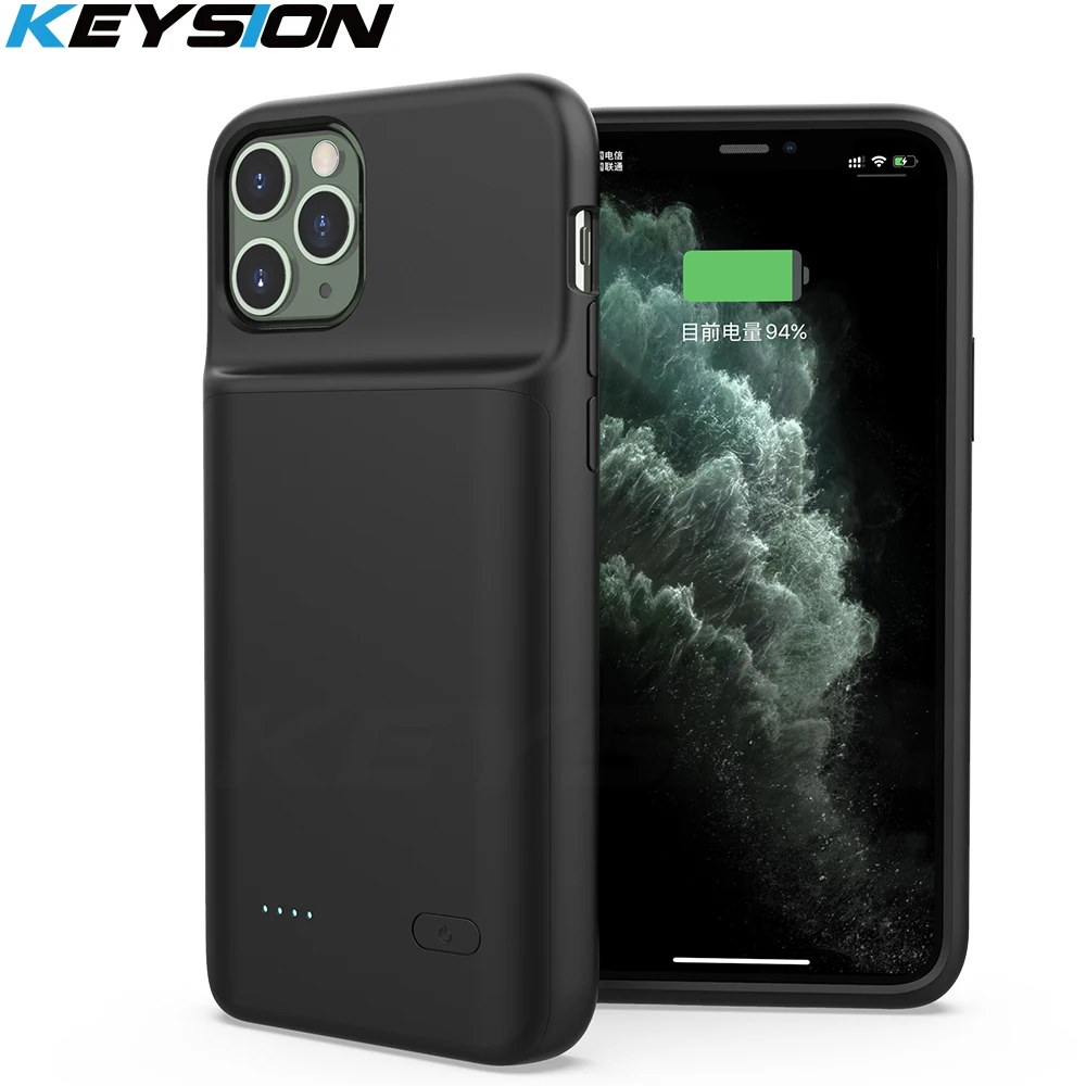 Смарт аккумулятор KEYSION для iPhone 11 Pro Max чехол с функцией внешнего аккумулятора и синхронизации музыки