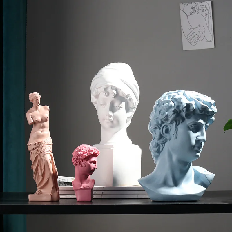 Simple sketch character head retro David Venus plaster statue Ornaments art resin crafts figurines for Bar counter home decorat
Simple sketch character head retro David Venus plaster statue Ornaments art resin crafts figurines for Bar counter home decorat