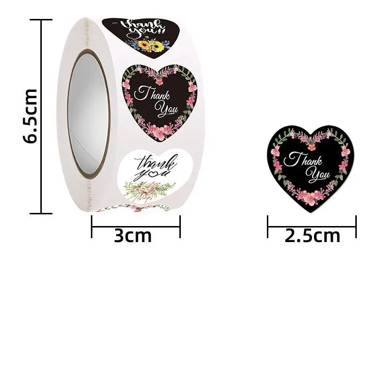 500pcs Heart Thank You Stickers Flowers Decorative Sealing Stickers For Gifts, Wedding,birthday, Party, Packaging Small Business
500pcs Heart Thank You Stickers Flowers Decorative Sealing Stickers For Gifts, Wedding,birthday, Party, Packaging Small Business