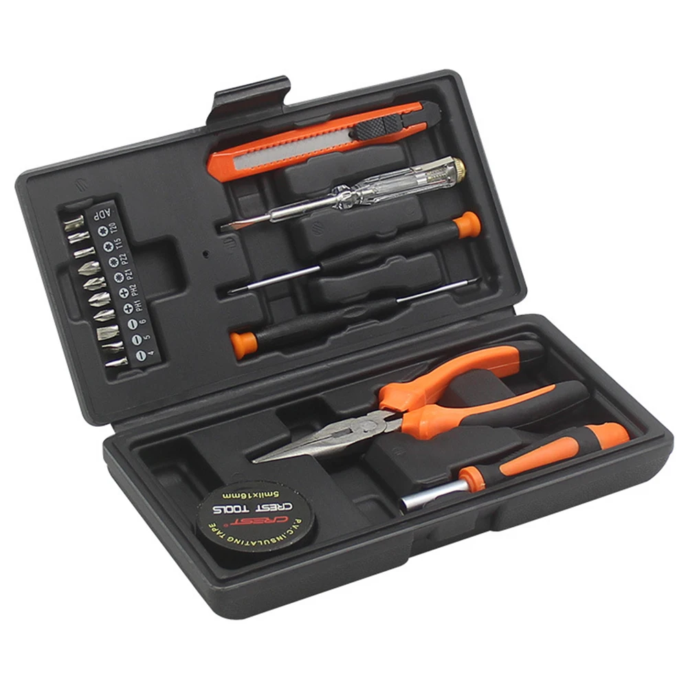 18pcs Professional Electricians Hard Plate Tool Kit Multifunctional Portable Screwdrivers Pliers Tester Knife Set
18pcs Professional Electricians Hard Plate Tool Kit Multifunctional Portable Screwdrivers Pliers Tester Knife Set