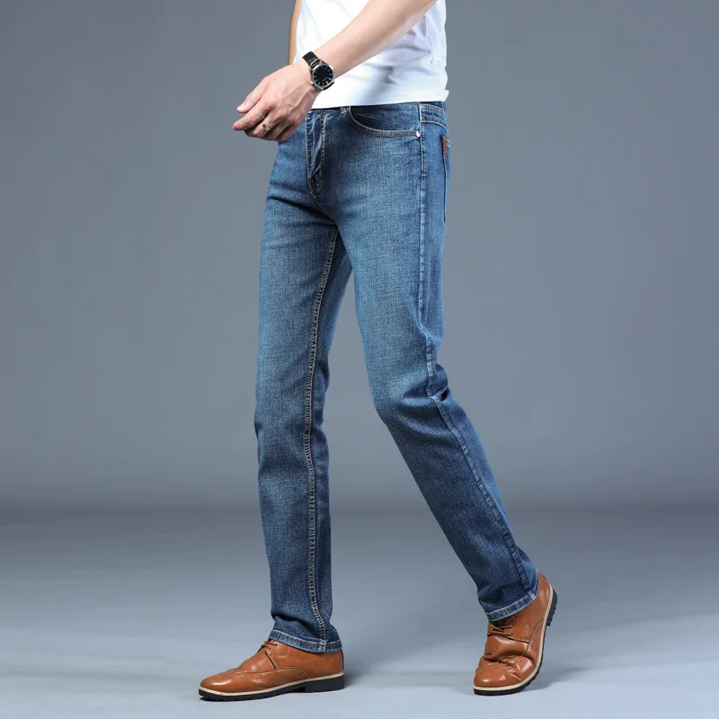 Spring Autumn 2021 Men's Smart Jeans Business Fashion Straight Regular Blue Stretch Denim Trousers Classic Men Plus Size 28-40
Spring Autumn 2021 Men's Smart Jeans Business Fashion Straight Regular Blue Stretch Denim Trousers Classic Men Plus Size 28-40