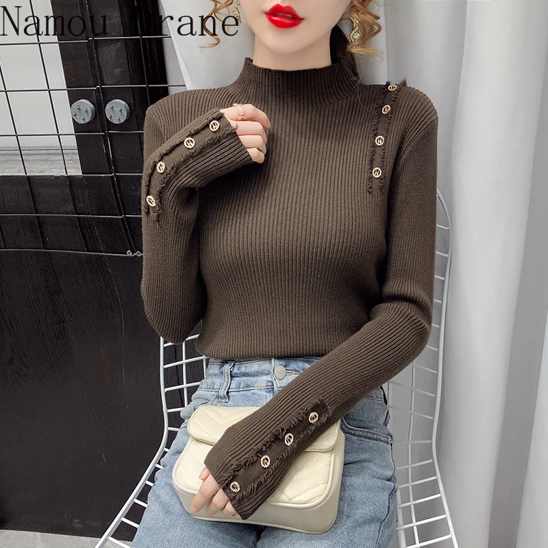 Half black turtleneck knit top female take a new western style in the fall and winter of cultivate one's morality in long sleeve
Half black turtleneck knit top female take a new western style in the fall and winter of cultivate one's morality in long sleeve