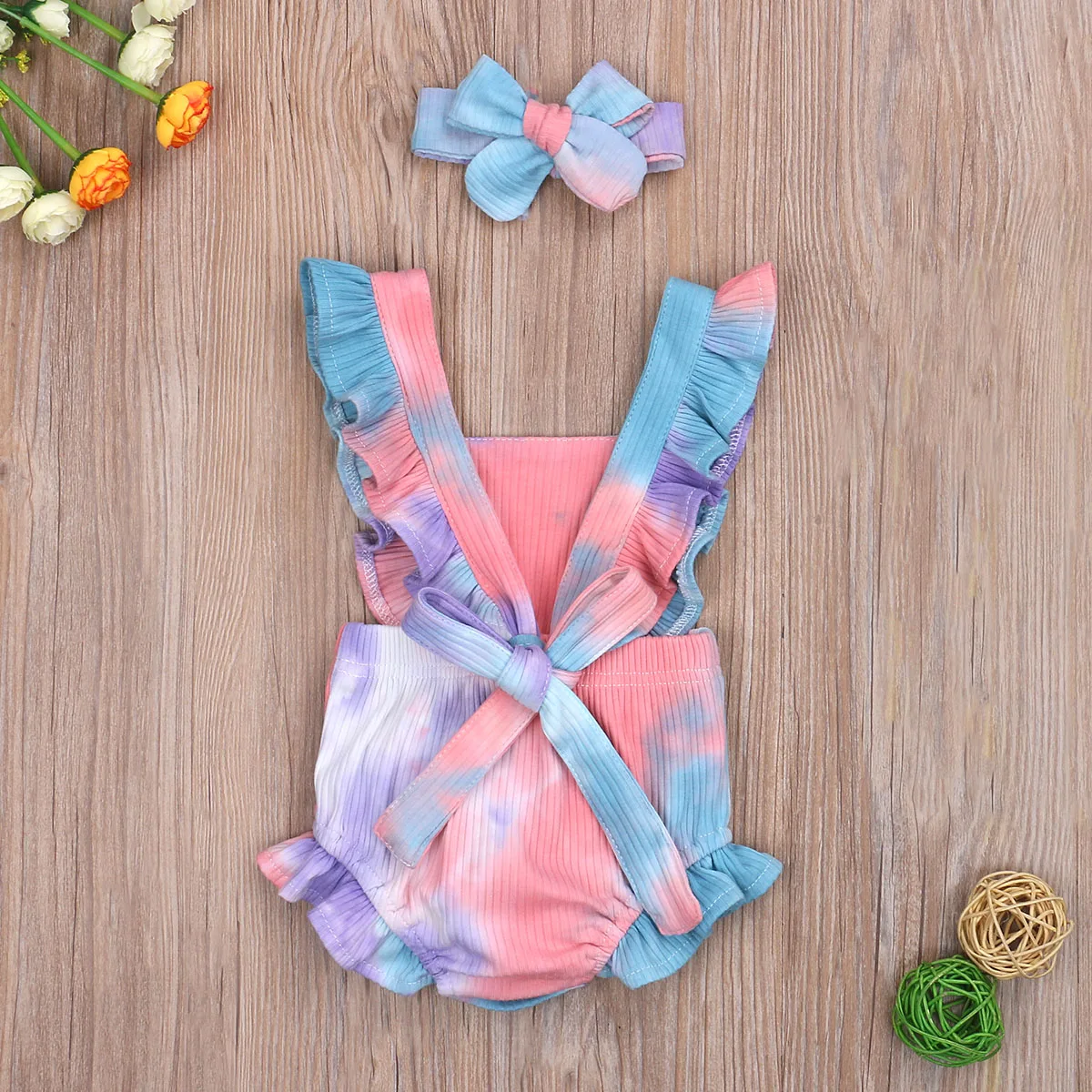 0-24M Toddler Boys Girls Tie-Dye Rompers Headband Ruffles Short Sleeve Printed Backless Jumpsuits 3 Colors
0-24M Toddler Boys Girls Tie-Dye Rompers Headband Ruffles Short Sleeve Printed Backless Jumpsuits 3 Colors