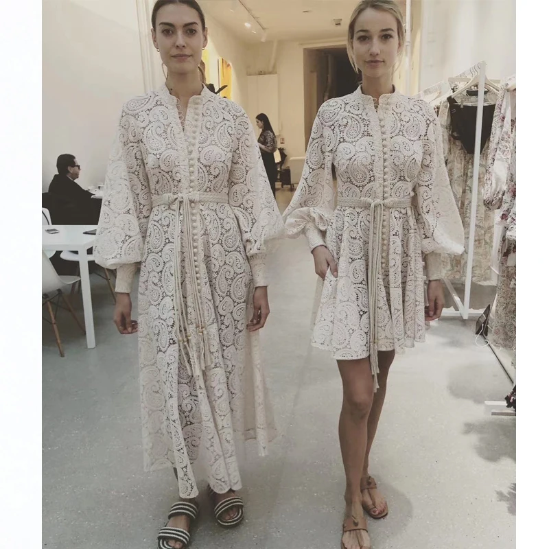 Женское кружевное платье, длинное ажурное платье с растворимым цветочным узором, Осень-зима 2019 
Женское кружевное платье, длинное ажурное платье с растворимым цветочным узором, Осень-зима 2019