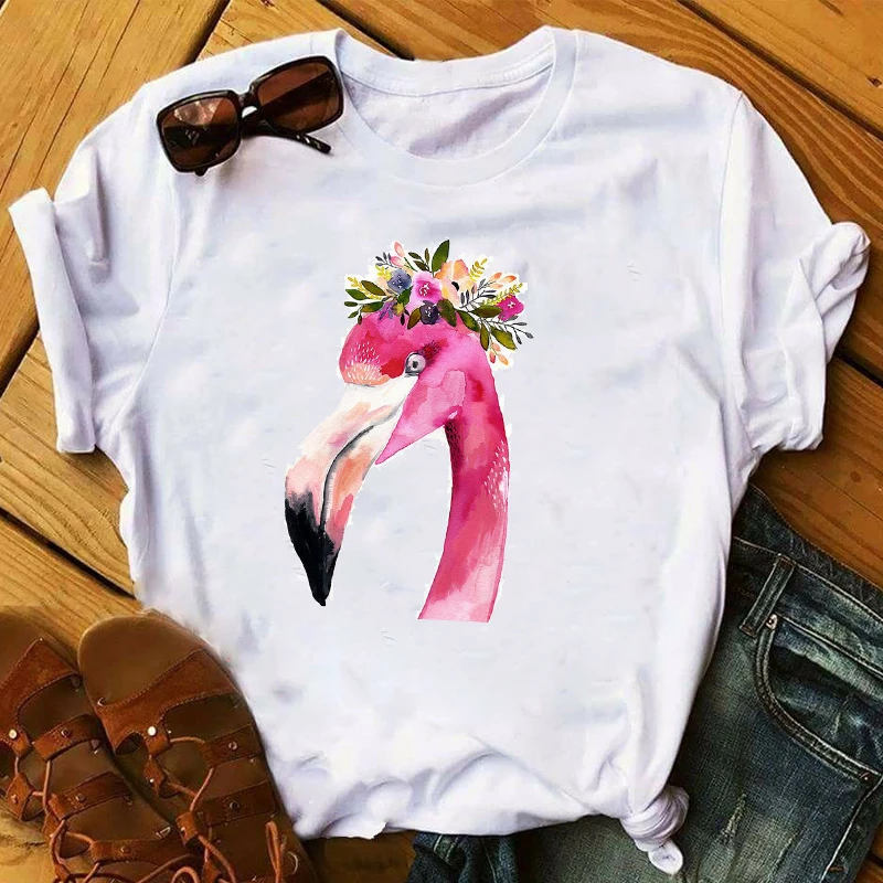 Flamingo Flower Clothing aesthetic printing Women's T-shirt Top Ladies Graphic Female Street style loose short sleeves Tee
Flamingo Flower Clothing aesthetic printing Women's T-shirt Top Ladies Graphic Female Street style loose short sleeves Tee