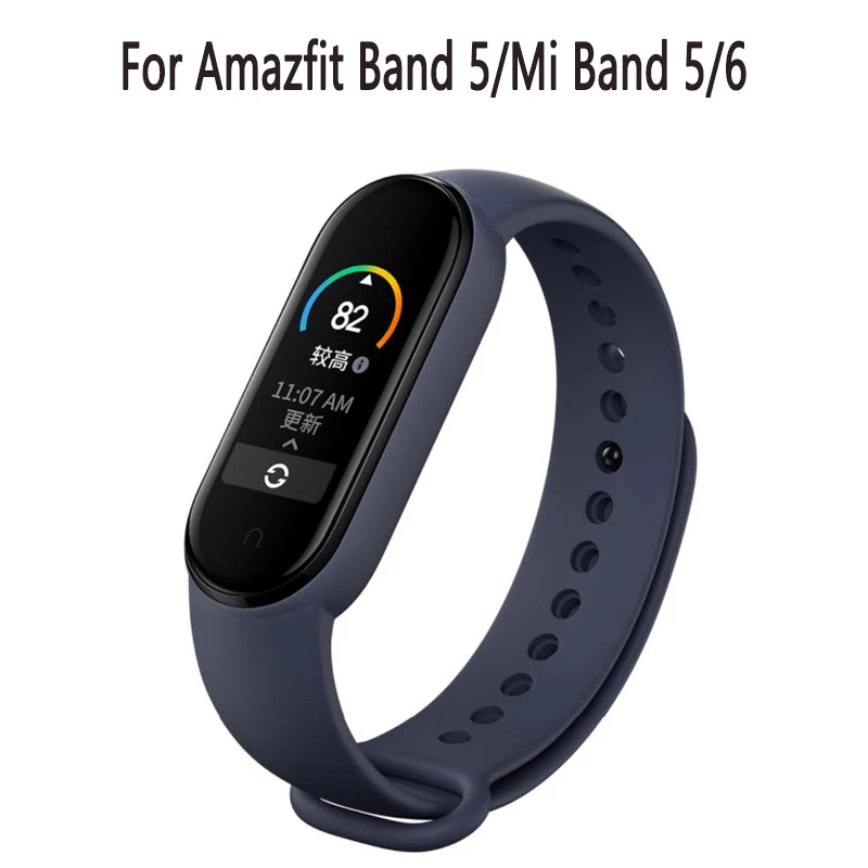 Браслет для Amazfit Band 5 xiaomi mi band ремешок miband 6 nfc Сменный силиконовый Аксессуары