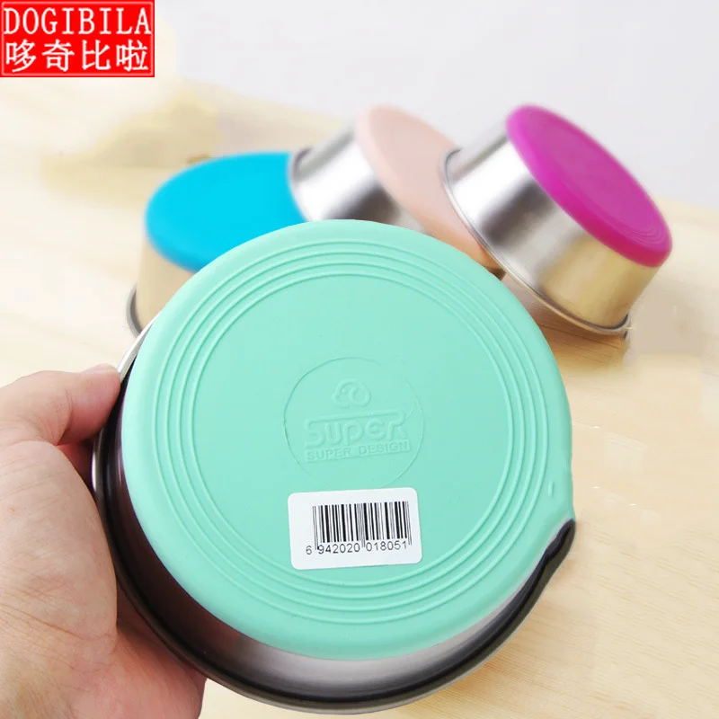 Stainless steel dog bowl thickened heavy cat bowl silicone non slip bottom feeding and drinking dog Basin
Stainless steel dog bowl thickened heavy cat bowl silicone non slip bottom feeding and drinking dog Basin