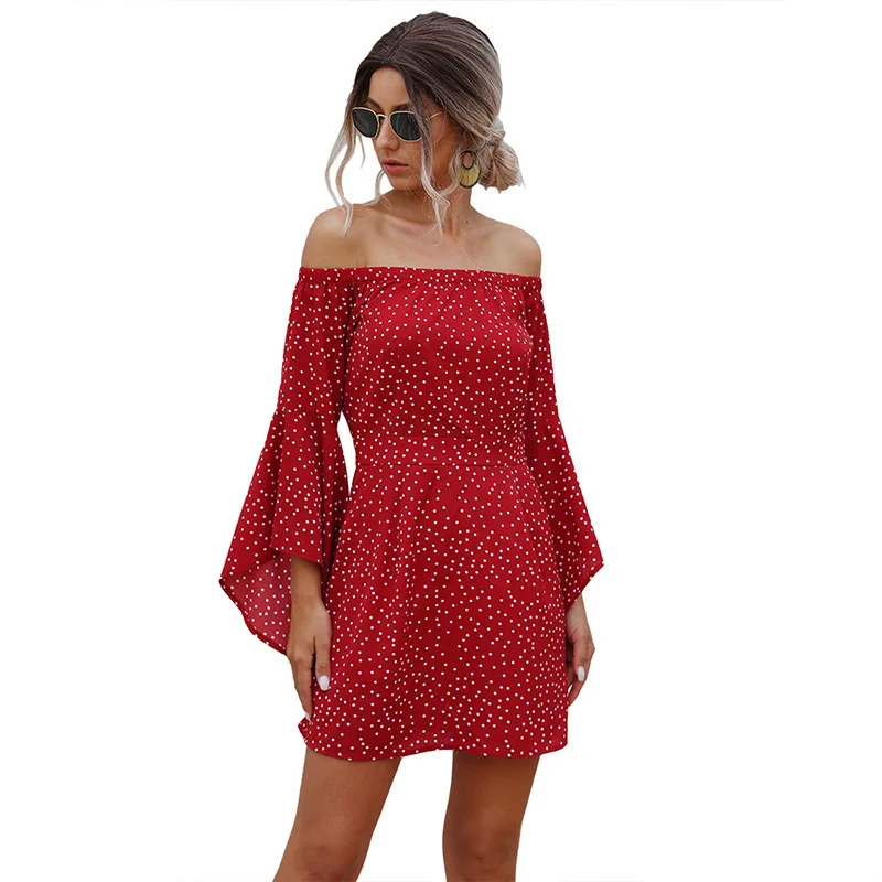 Women's Dress The New Fashion Temperament Commute Dress Autumn Polka-dot Printed Trumpet Sleeve A-line Women Mini Dress
Women's Dress The New Fashion Temperament Commute Dress Autumn Polka-dot Printed Trumpet Sleeve A-line Women Mini Dress
