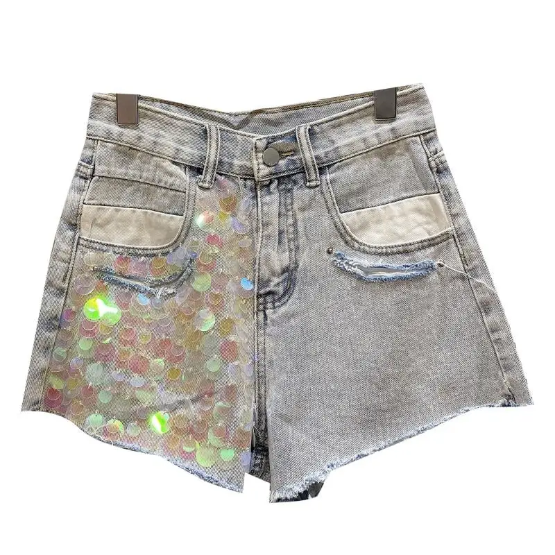 2021 Summer Women Denim Shorts New Color Sequins With Beaded Edge For Washing Straight Jeans Shorts
2021 Summer Women Denim Shorts New Color Sequins With Beaded Edge For Washing Straight Jeans Shorts