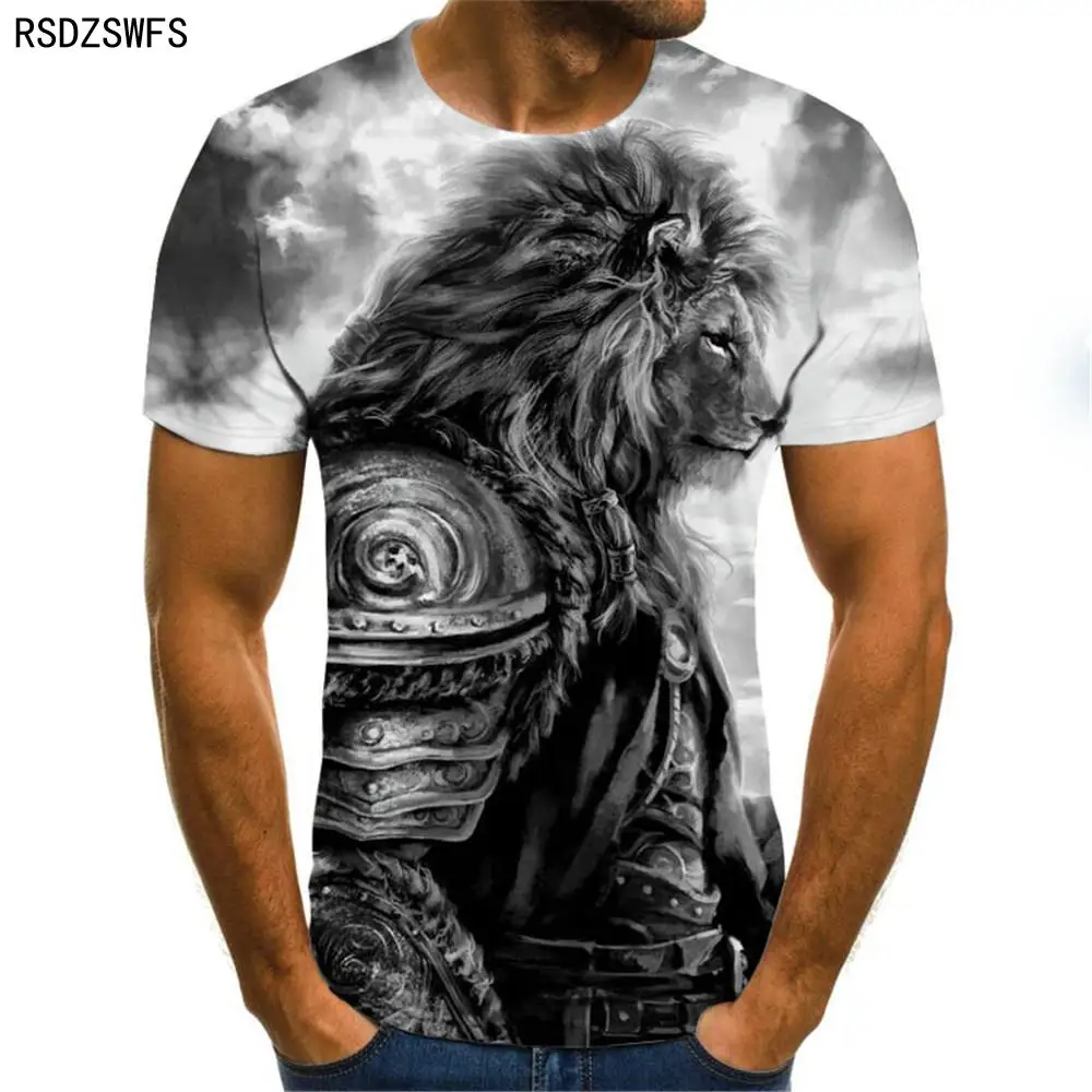 

2021Hot Nieuwe Stijl Dier mannen Korte Mouw 3D T-shirt casual wear glasses lion/skull 3D gedrukt T-shirt hip-hop size XXS-5XL