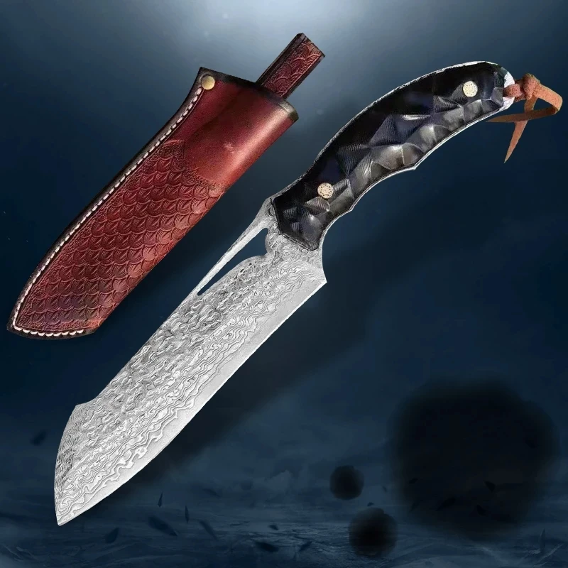 Damascus Steel Survival Knife Fixed Knife Outdoor Camping Jungle Exploration Knife Men's Gift Hobby Collectibles
Damascus Steel Survival Knife Fixed Knife Outdoor Camping Jungle Exploration Knife Men's Gift Hobby Collectibles