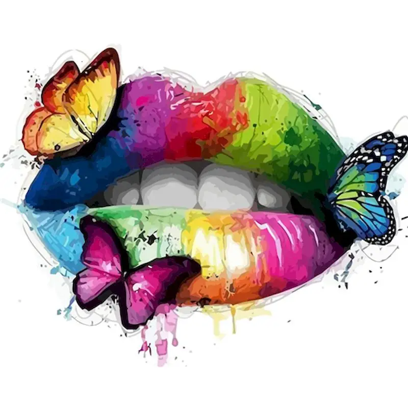 GATYZTORY 60X75cm Oil Painting By Numbers Lip and Butterfly DIY Paint By Numbers On Canvas Home Decor Frameless Digital Painting
GATYZTORY 60X75cm Oil Painting By Numbers Lip and Butterfly DIY Paint By Numbers On Canvas Home Decor Frameless Digital Painting