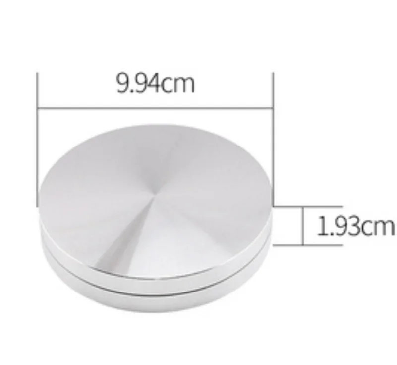 Diameter:100mm Miniature aluminum alloy turntable base bearing small display handicraft small rotary table Mini rotator
Diameter:100mm Miniature aluminum alloy turntable base bearing small display handicraft small rotary table Mini rotator