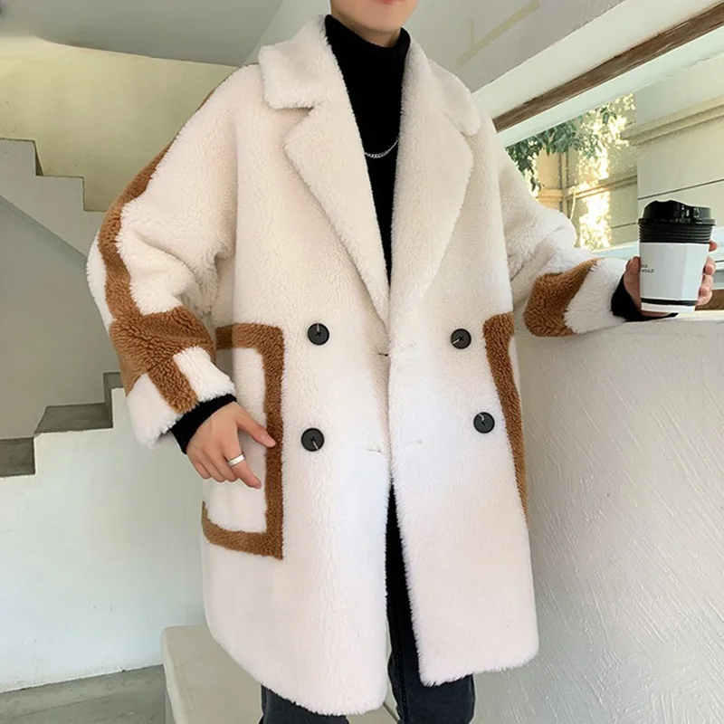 Men 2021 Autumn Winter New Faux Lamb Fur Jackets Male Long Velvet Coats Men Loose Casual Double Breasted Outwear O470
Men 2021 Autumn Winter New Faux Lamb Fur Jackets Male Long Velvet Coats Men Loose Casual Double Breasted Outwear O470