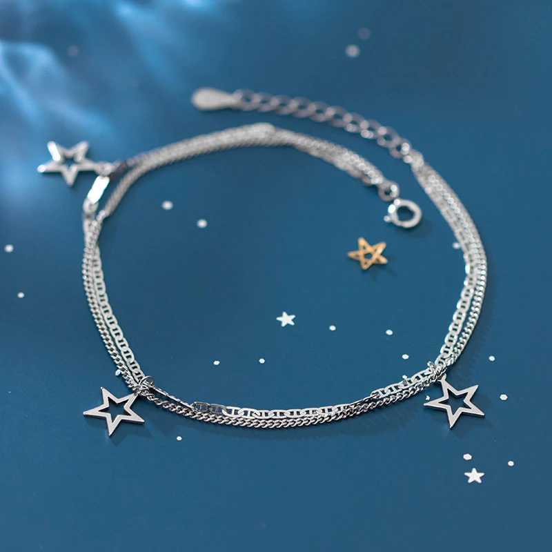 Modian Bright Stars Double Layer Bracelet for Women Sterling Silver 925 Fashion Line Chain Bracelet Fine Jewelry 2020 Summer
Modian Bright Stars Double Layer Bracelet for Women Sterling Silver 925 Fashion Line Chain Bracelet Fine Jewelry 2020 Summer