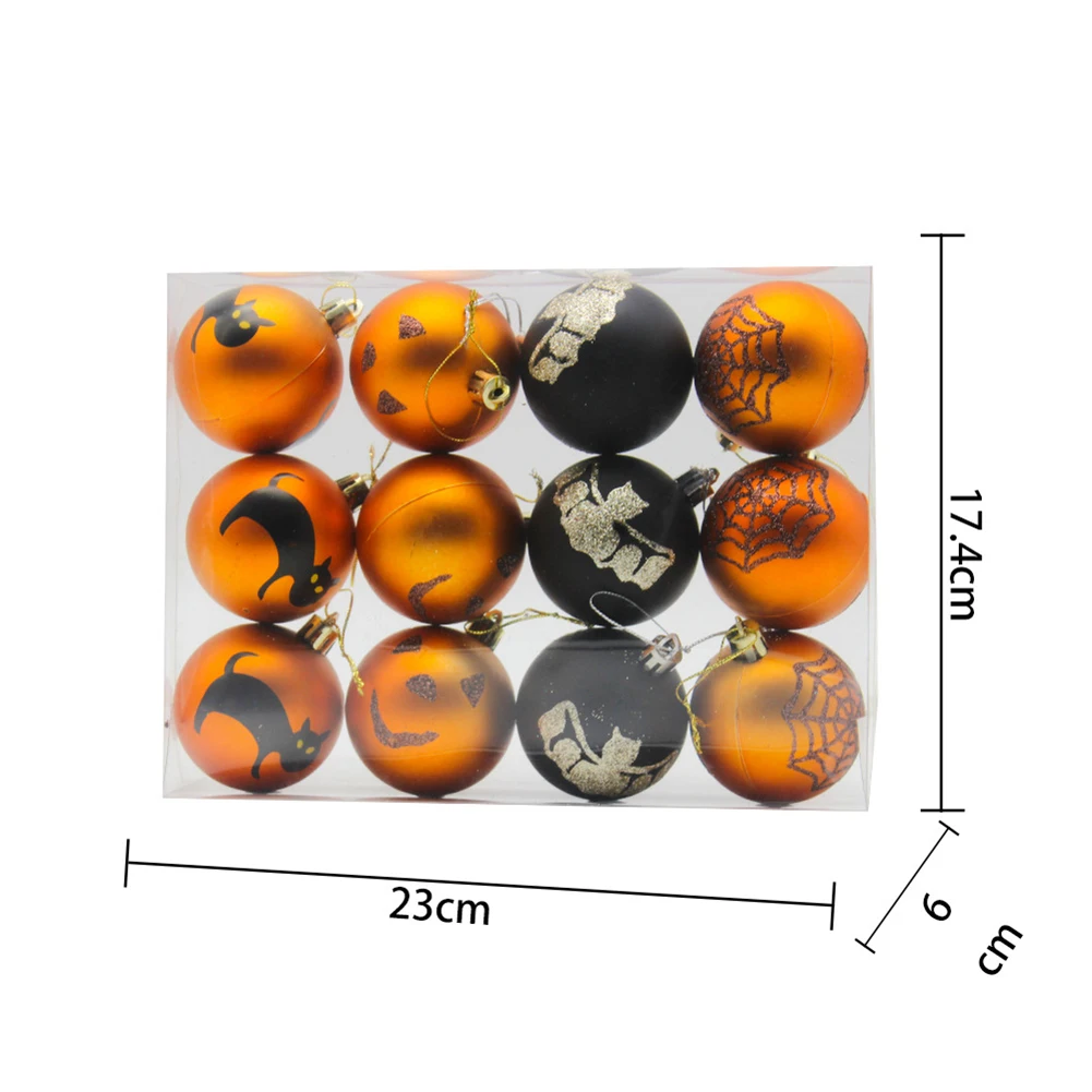 12Pcs Cobweb Bat Cats Print Matte Round Balls Halloween Party Hanging Ornament Halloween Decoration For Home Party Supplies
12Pcs Cobweb Bat Cats Print Matte Round Balls Halloween Party Hanging Ornament Halloween Decoration For Home Party Supplies