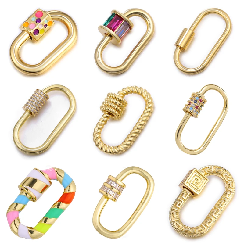 JUYA DIY Fastener Spiral Clasps For Necklaces Making Real Gold Plating Hooks Charms Connectors Handmade Jewelry Accessories
JUYA DIY Fastener Spiral Clasps For Necklaces Making Real Gold Plating Hooks Charms Connectors Handmade Jewelry Accessories