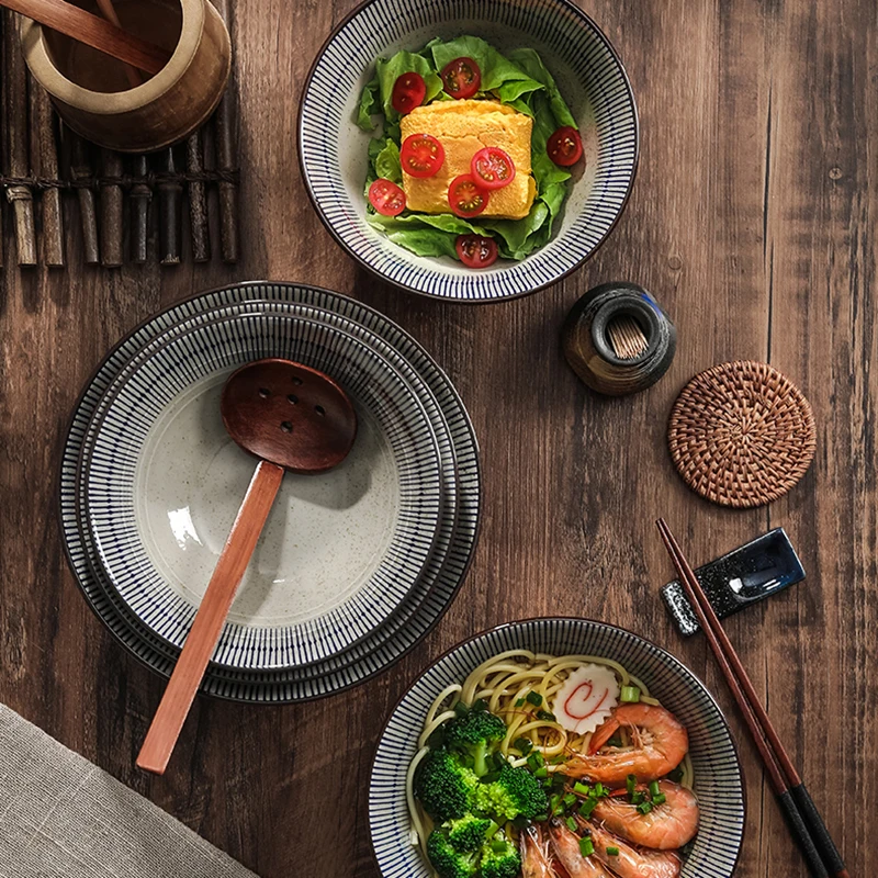 Japanese Large Ceramic Ramen Bowl Salad Fruit Noodle Soup Bowls Kitchen Eco-Friendly Creative Special Restaurant Tableware 
Japanese Large Ceramic Ramen Bowl Salad Fruit Noodle Soup Bowls Kitchen Eco-Friendly Creative Special Restaurant Tableware
