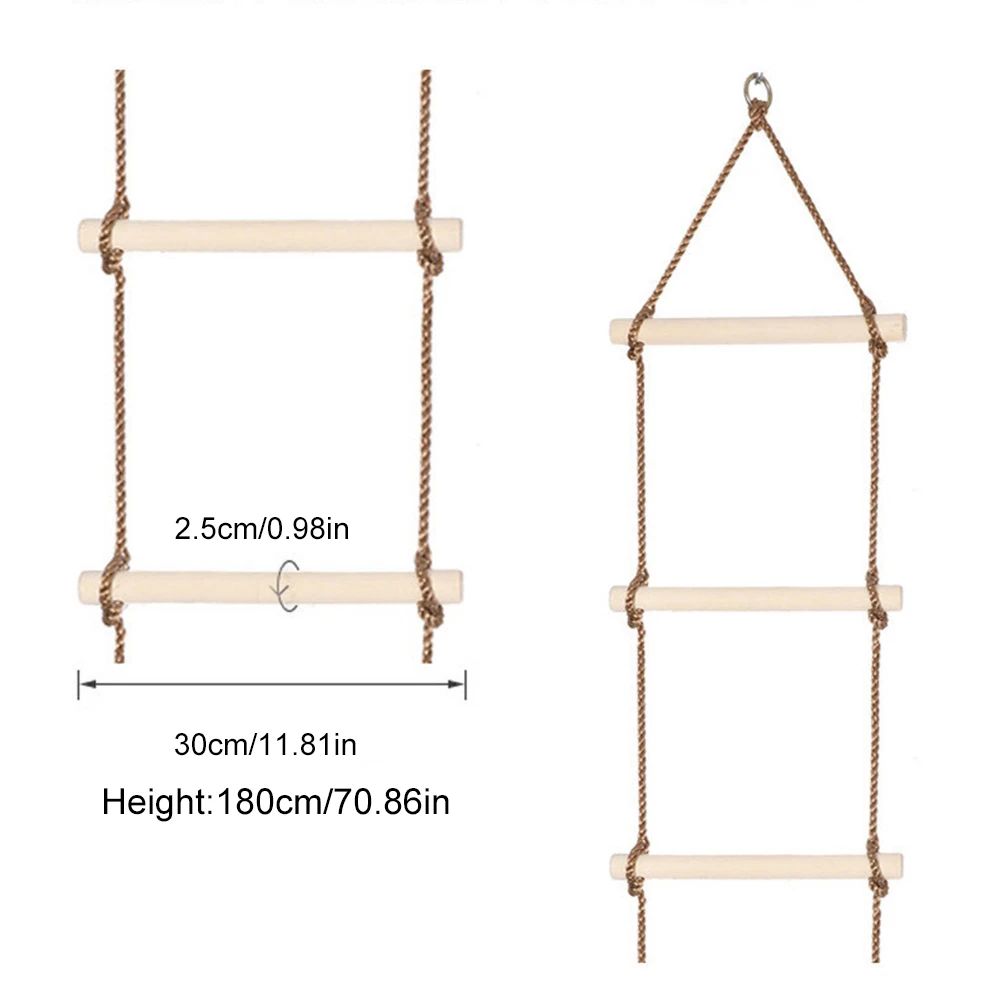 Climbing Rope Ladder for Kids(69") 5 Wooden Steps Playground Climbing Game Swing Rope
Climbing Rope Ladder for Kids(69") 5 Wooden Steps Playground Climbing Game Swing Rope
