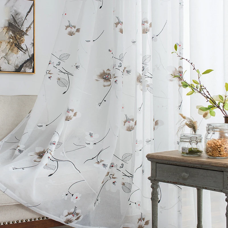 Classical Floral Sheer Screening Panel Ink Printing Tulle Curtains For Living Room Blue Sheer Voile Blinds For Bedroom Drapes#3
Classical Floral Sheer Screening Panel Ink Printing Tulle Curtains For Living Room Blue Sheer Voile Blinds For Bedroom Drapes#3