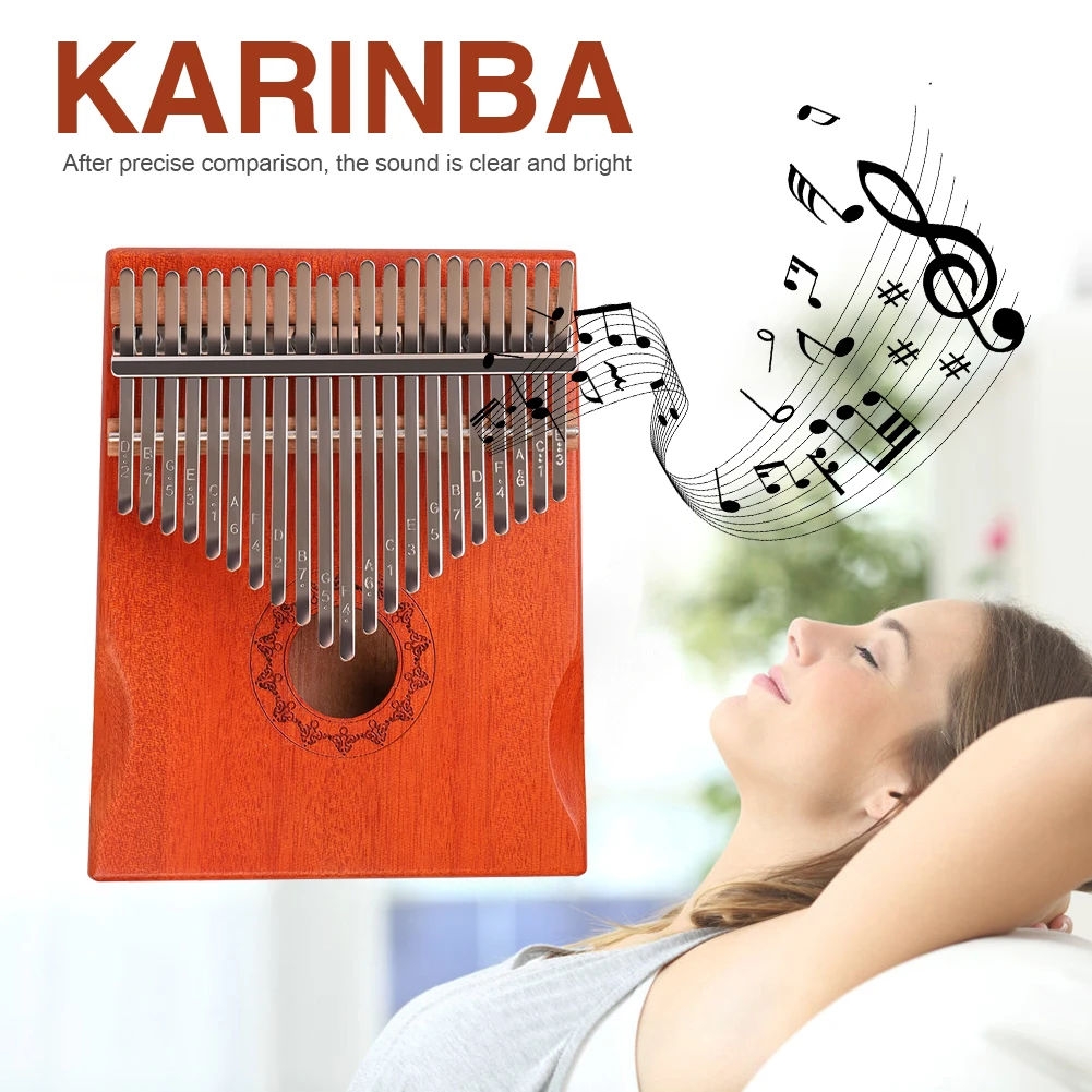 21 Keys Kalimba Mahogany Wood Thumb Finger Piano Musical Instrument Lightweight Portable Music Elements for Beginner
21 Keys Kalimba Mahogany Wood Thumb Finger Piano Musical Instrument Lightweight Portable Music Elements for Beginner