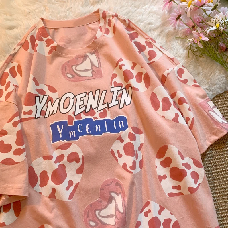 Women's Love Print Leopard Tshirt Summer Harajuku Cool Unisex Short Sleeve t shirt Color Block Streetwear Plus size T-shirt
Women's Love Print Leopard Tshirt Summer Harajuku Cool Unisex Short Sleeve t shirt Color Block Streetwear Plus size T-shirt