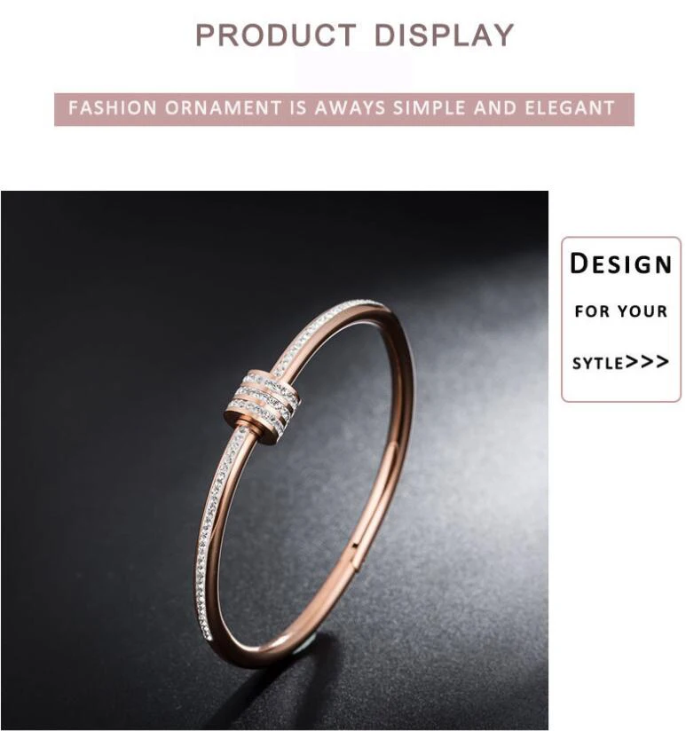Luxury New bracelet temperament titanium steel cuff bangle fashion jewelry rose gold bracelets wristlet jewel lover fine jewel
Luxury New bracelet temperament titanium steel cuff bangle fashion jewelry rose gold bracelets wristlet jewel lover fine jewel